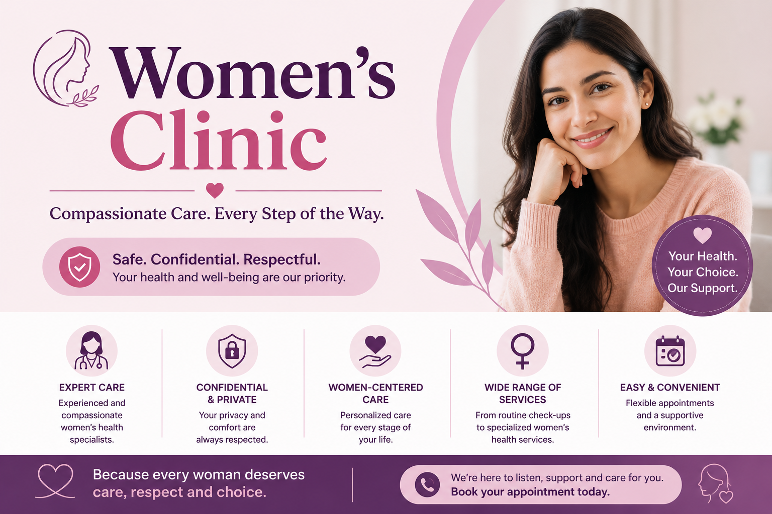 Medical Abortion Services- private consultation room at Mediclinic
